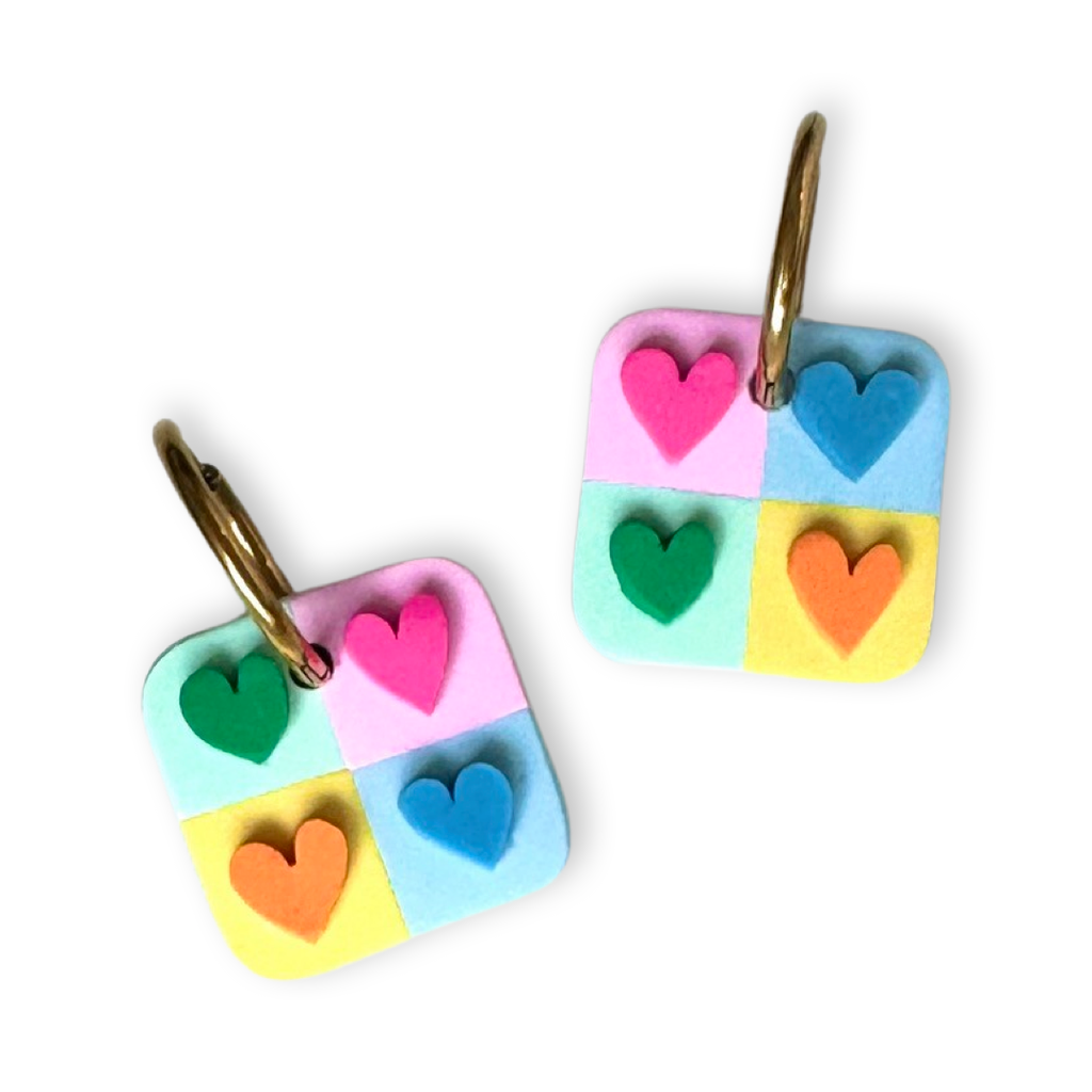 Heart Cutout Hoops, Large - add note at checkout for hoop colour